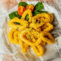 Fried Calamari · Consuming raw or undercooked meats poultry seafood shellfish milk wheat soybean peanuts tree...