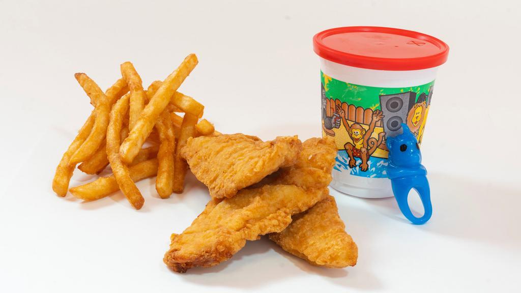 Kids Tender(3 Pc) Meal · 3 Pc Crispy Chicken Tender with French Fries and Soft Drink.