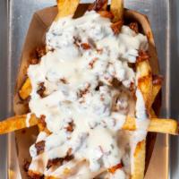 Chili Cheese Fries · Hand-cut fries, Earl's chili, and queso blanco.