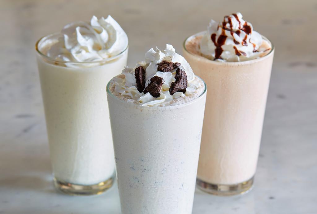 Milkshake · Choose Chocolate, Oreo, or Vanilla.  

Hand-scooped milkshake made with Henry's Homemade Ice Cream (12oz).