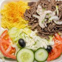 Beef Shawarma Plate · Thinly sliced roasted meat.