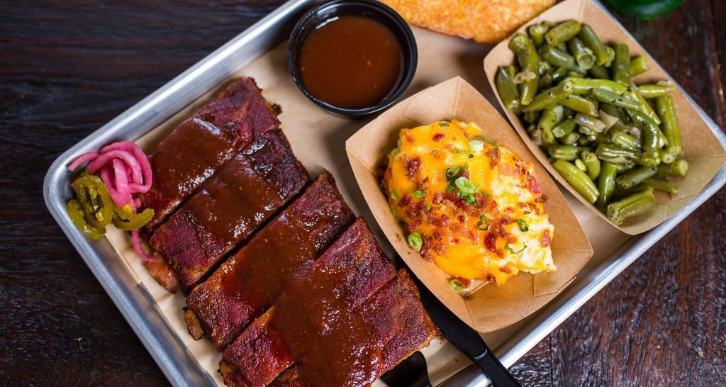 Rib Plate (5 Pieces)  · St. Louis style.