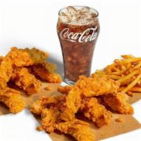 8 Tender Combo · 8 beer-battered chicken tenders, fries, and a cold drink. Swap fries for sweet potato fries ...