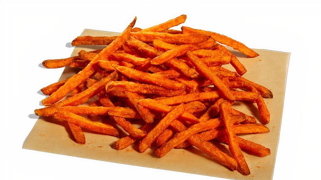 Sweet Potato Fries · Just like regular fries but sweeter, and objectively better with ranch.