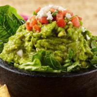 Guacamole Fresco · Served with tortilla chips.  Our own special recipe of guacamole made with fresh Hass avocad...
