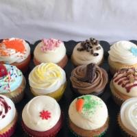 One Dozen Assorted Cupcakes · One dozen of our most popular flavors of the day.