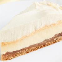Banana Butterscotch Pie · Buttery graham crust, brown sugar rum sauce and fresh banana pieces, topped with a layer of ...