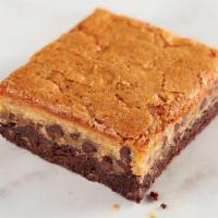Brookie · A delicious blend of chocolate brownie and chocolate chip cookie