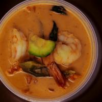 Panang Curry · Bell peppers, zucchini, carrots, basil in panang curry sauce, and coconut milk. Side of Jasm...