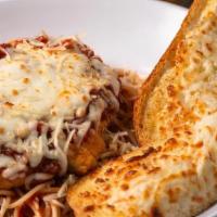 Chicken Parmesan Pasta · Our breaded chicken Parmesan and spaghetti marinara delivers a variety of tasty textures, fr...