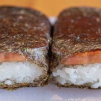 Spam Musubi · Two pieces.