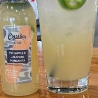 Pineapple Jalapeno Margarita, 8 Oz (12.50% Abv) · Tequila infused with smoked in house pineapples & jalapenos, triple sec, and Cousins margari...