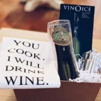 Wine Not? White Basket   · This is the ultimate wine lover gift that includes:
- Vinoice Wine Chiller and Pourer 
- Cor...