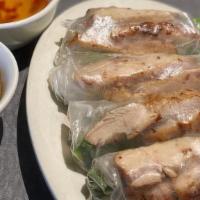 Spring Rolls  (4 Rolls) · rice paper roll with vegetable and your choice of meat
shrimp and pork
shrimp 
shredded pork...