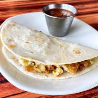 Breakfast Taco (1) (V, Vg, Gf) · Flour, corn or whole wheat tortillas. Salsa. Pick three ingredients: Eggs, all-natural bacon...