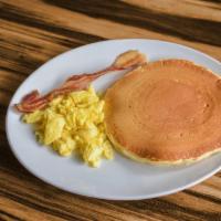 Breakfast Platter · One egg served with bacon or fruit & choice of toast, pancake or French toast.
