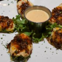 Wmd'S · Stuffed jalapeno skins grilled jalapeno halves filled with cream cheese and pulled pork, top...