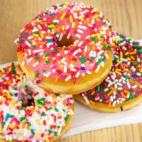 Sprinkle Donuts · Choco strawberry and vanilla.