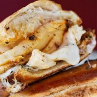 Buffalo Chicken Sub · An oven-baked, 8-inch baguette with smoked provolone and our garlic infused chicken in spicy...