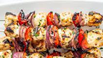 Greek Bbq · San Marzano tomato, red peppers, grilled chicken, Caramelized onions, feta and mozzarella, a...