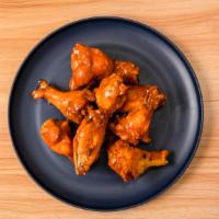 10 Wings · Seasoned to perfection!! baked then fried for extra crisp!! tossed in one of our many house ...