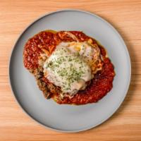 Homemade Lasagna With Ground Beef · Our homemade lasagna stuffed with house made ground beef , house made italian sausage ricott...
