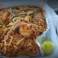 Pad Thai · Glass noodle available. Wok-stir-fried fresh rice noodles tossed in Thai sweet and sour sauc...