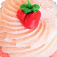 Strawberry Shortcake · White cake with fresh strawberries baked in with strawberry buttercream crystal sugar topped...