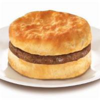 Biscuit Sandwich · Your choice of one meat (three-pieces of bacon, sausage patty, or breakfast steak) or egg.