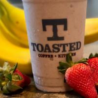 Strawberry Fields · Strawberries, bananas, milk, and agave.