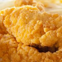 Crispy Chicken Tenders & Shrimp Combo · 2 pieces of Juicy & Delicious Chicken Tenders, served with crispy shrimp and a side of golde...