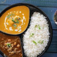 Meal Combo-Special Curries · Special Curry of your choice & Pindi Channa or Dal Makhni and Basmati Rice