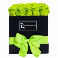 Lime · Lime Green Roses
Box Color: Black Square
