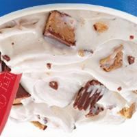 Reese'S® Peanut Butter Cup Blizzard® Treat · Milk chocolate Reese’s® peanut butter cups® blended with creamy vanilla soft serve.