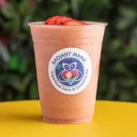 Strawberry Patch - 16 Oz.  · A strawberry + banana classic for all ages! 

Whole Food Ingredients: flax seed, banana, str...