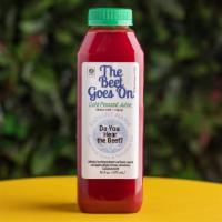The Beet Goes On - 12 Oz.  · Do you hear the beet? 

Whole Food Ingredients: 
red beet, red apple, carrot, lemon, ginger,...