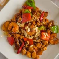 Special Kung Pao Triple Delight · Chicken, beef, shrimp, with bell pepper,water chestnut, peanuts,dry red pepper in spicy kung...