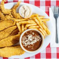 Shrimp / Catfish · Served with choice of two sides.