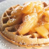 Waffle W/ Apples & Cinnamon · House Made Belgian Waffle with Sautéed Apples in Cinnamon sauce