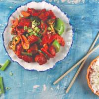 Masala Wok Spicy · Szechuan sauce, broccoli, zucchini, carrots, & bell
peppers.