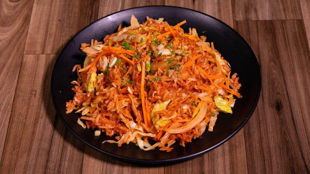 Rice & Noodles · Combination of blazing noodles & original fried rice with an omelet on top.