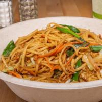 Hakka Noodles (Vg) · Chili seared hot garlic soy, scallions, crushed red peppers, cabbage, carrots, bell peppers,...