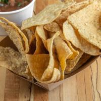 Kettle Chips · House made salsa with sea salt tortilla chips