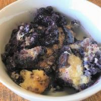 Blueberry Cobbler & Vanilla Ice Cream · 
