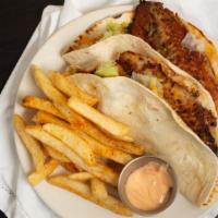 Fish Tacos · Fried, grilled or blackened tilapia on flour tortillas with lettuce. Pico and shuck sauce. S...