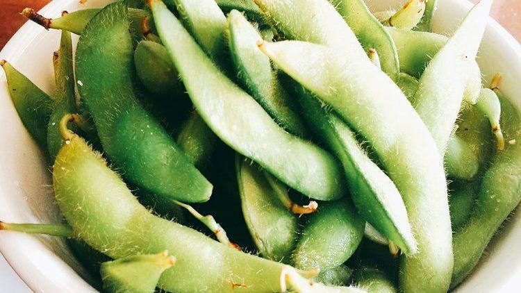 Edamame · Boiled soybean pods tossed with salt