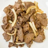 Bulgogi · Choice of chicken or beef marinated in special garlic sauce served with steam rice.