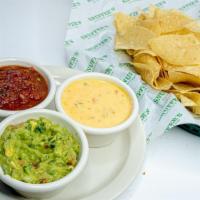 Tres Amigos · Salsa, queso, guacamole and Chips
