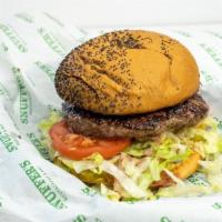 Classic Burger · 1/2 pound patty with Lettuce, Tomatoes, Pickles, Onions and Mustard. Served on a Poppy Seed ...