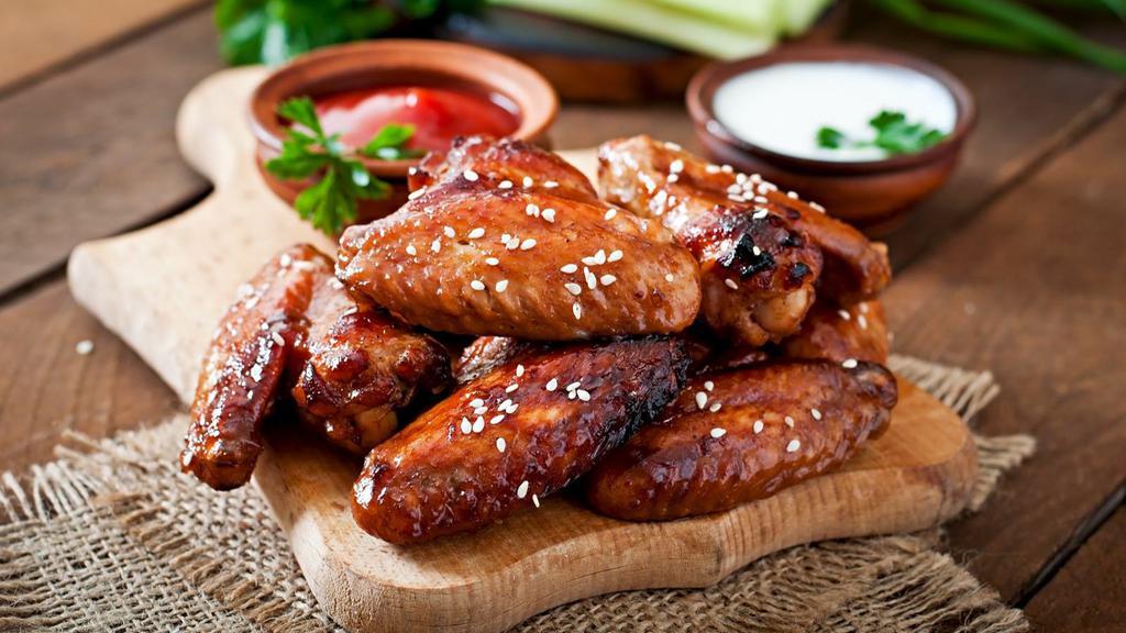 Teriyaki Chicken Wings · Mouthwatering Chicken wings, tossed in a Teriyaki sauce and fried to perfection. Served in Customer's choice of quantity.